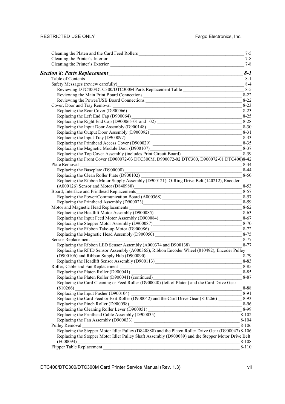 FARGO electronic DTC300 User Manual | Page 7 / 446