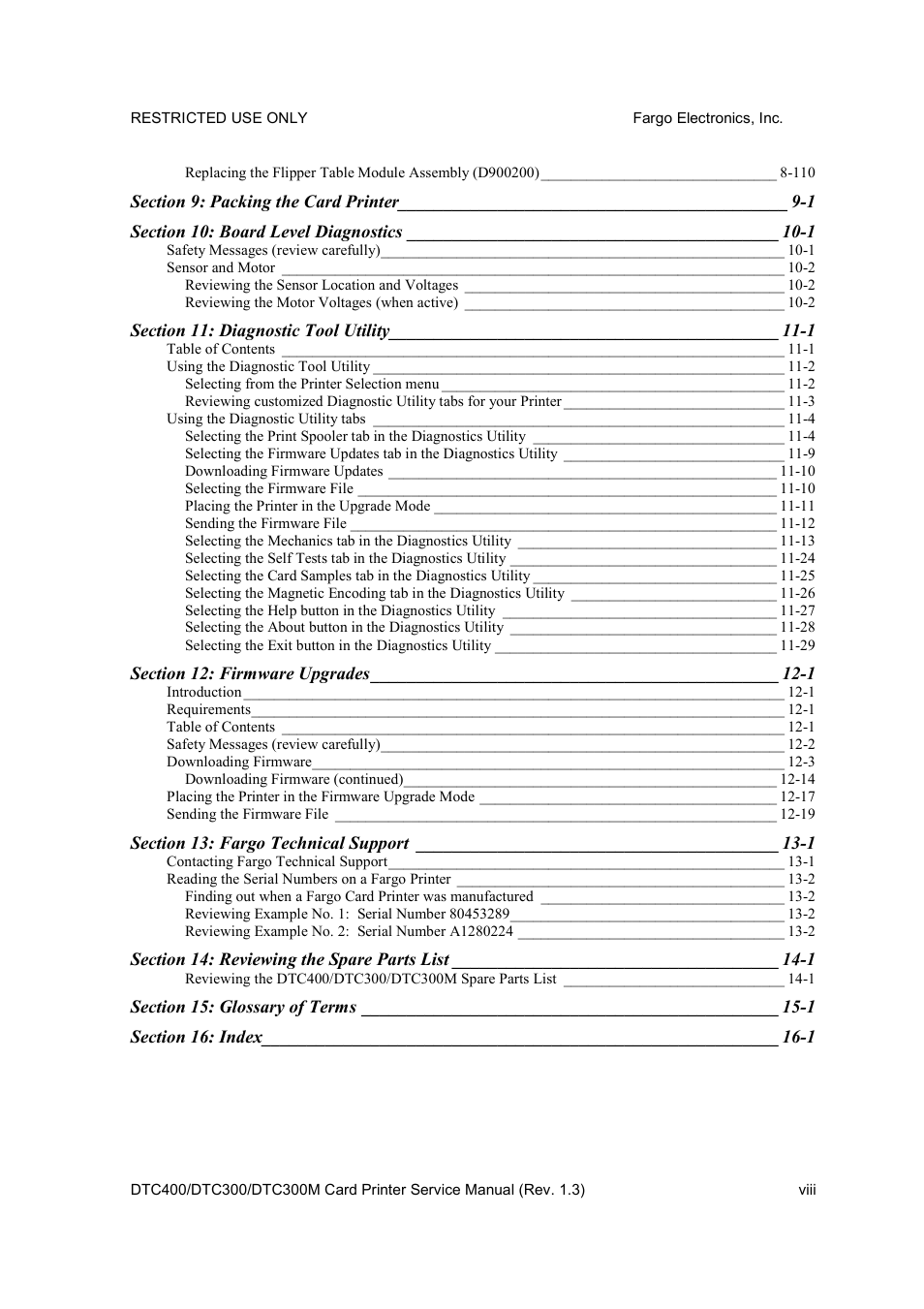 FARGO electronic DTC300 User Manual | Page 8 / 446