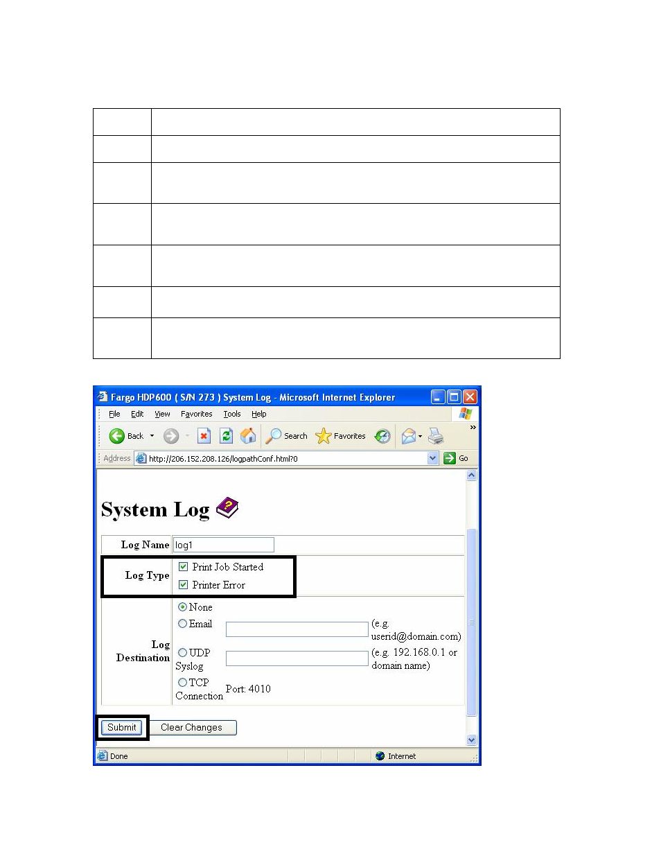 Selecting the log type -33, Selecting the log type | FARGO electronic HDP600 User Manual | Page 171 / 371