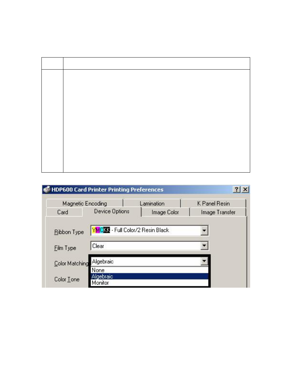 Adjusting for the color matching -28, Adjusting for the color matching | FARGO electronic HDP600 User Manual | Page 239 / 371