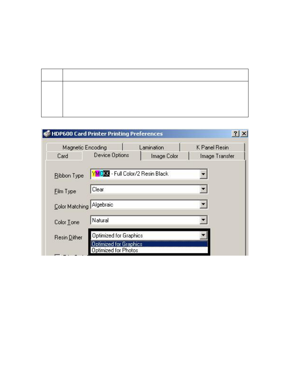 Adjusting for the resin dither -30, Adjusting for the resin dither | FARGO electronic HDP600 User Manual | Page 241 / 371