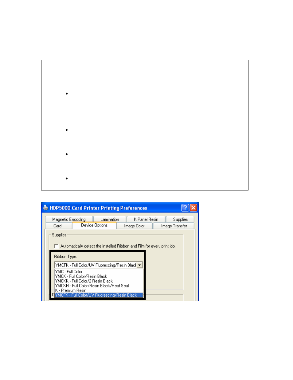 Adjusting the ribbon type, Adjusting the ribbon type -27 | FARGO electronic HDP5000 User Manual | Page 232 / 401