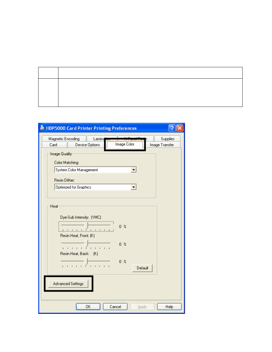 Using the image color tab, Using the image color tab -38 | FARGO electronic HDP5000 User Manual | Page 243 / 401