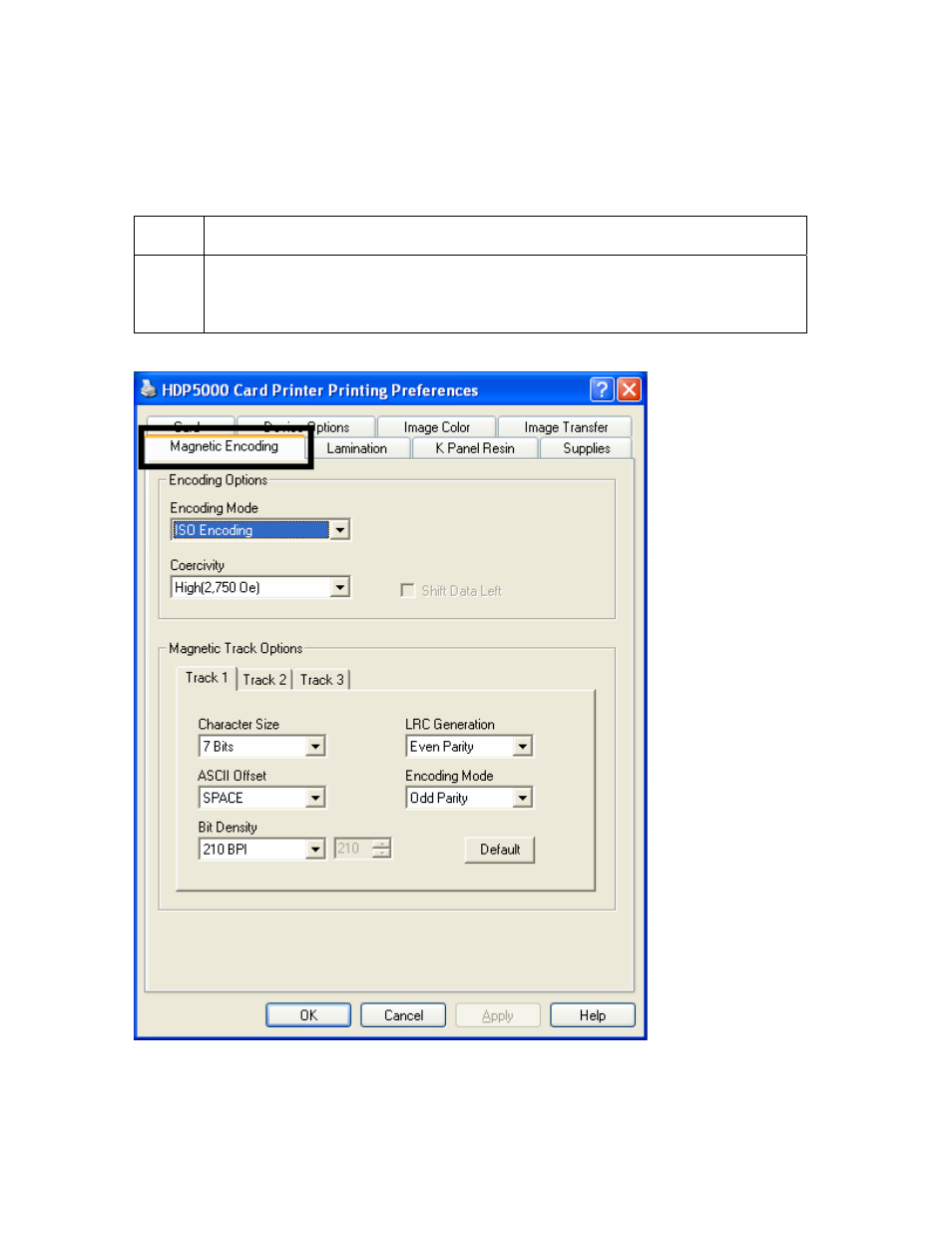 Using the magnetic encoding tab, Using the magnetic encoding tab -60 | FARGO electronic HDP5000 User Manual | Page 265 / 401