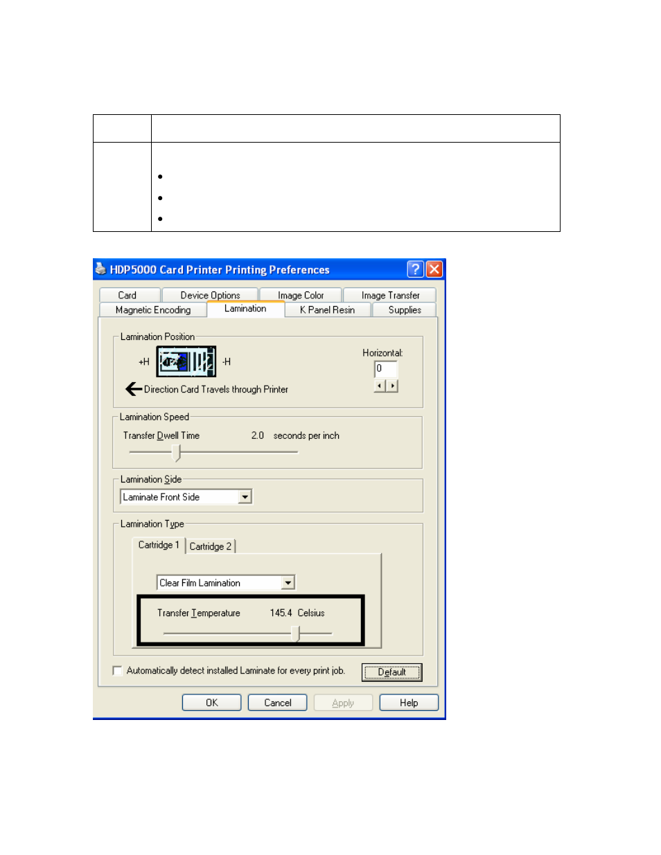 Adjusting the lamination temperature, Adjusting the lamination temperature -89 | FARGO electronic HDP5000 User Manual | Page 294 / 401