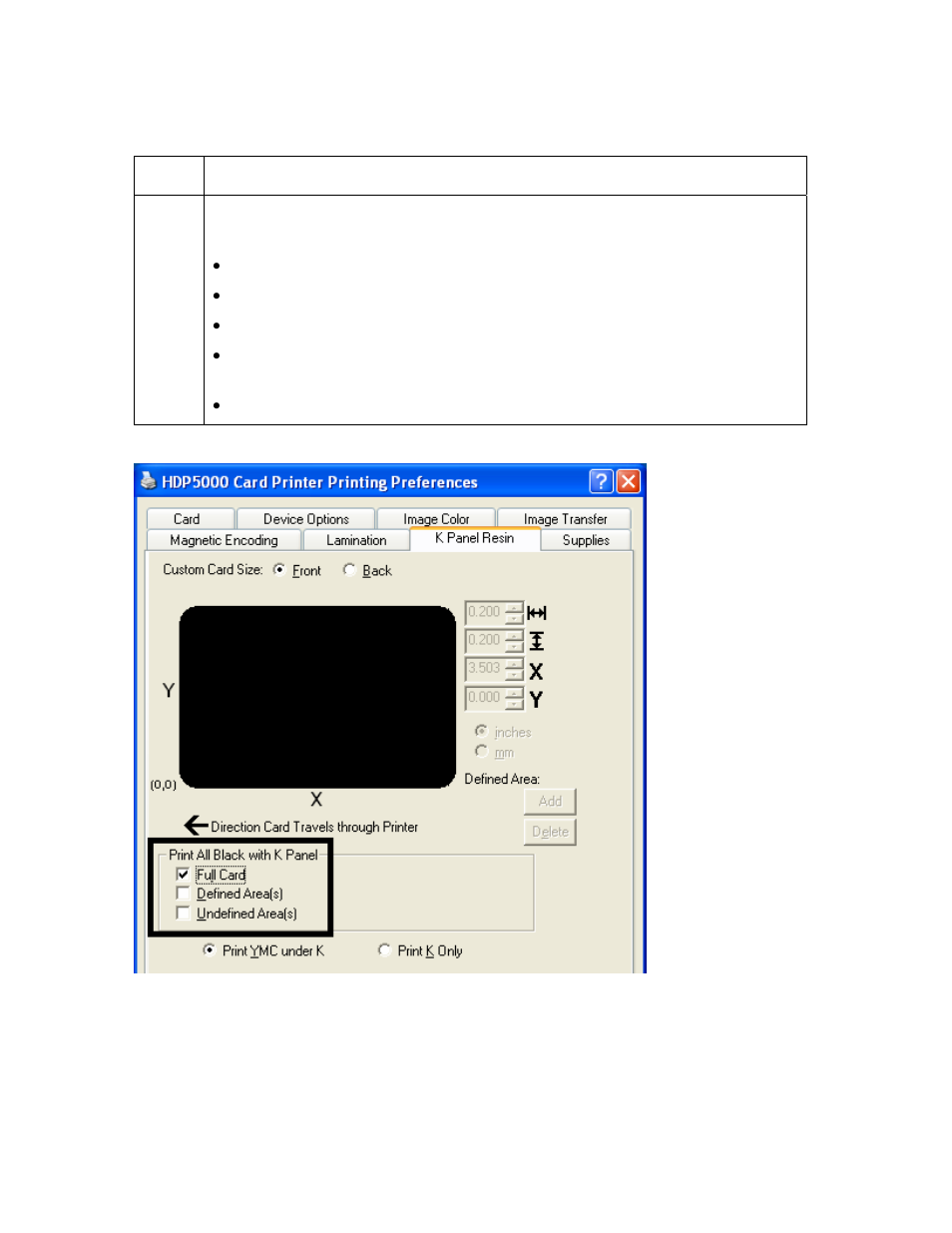 Selecting the full card, Selecting the full card -94 | FARGO electronic HDP5000 User Manual | Page 299 / 401