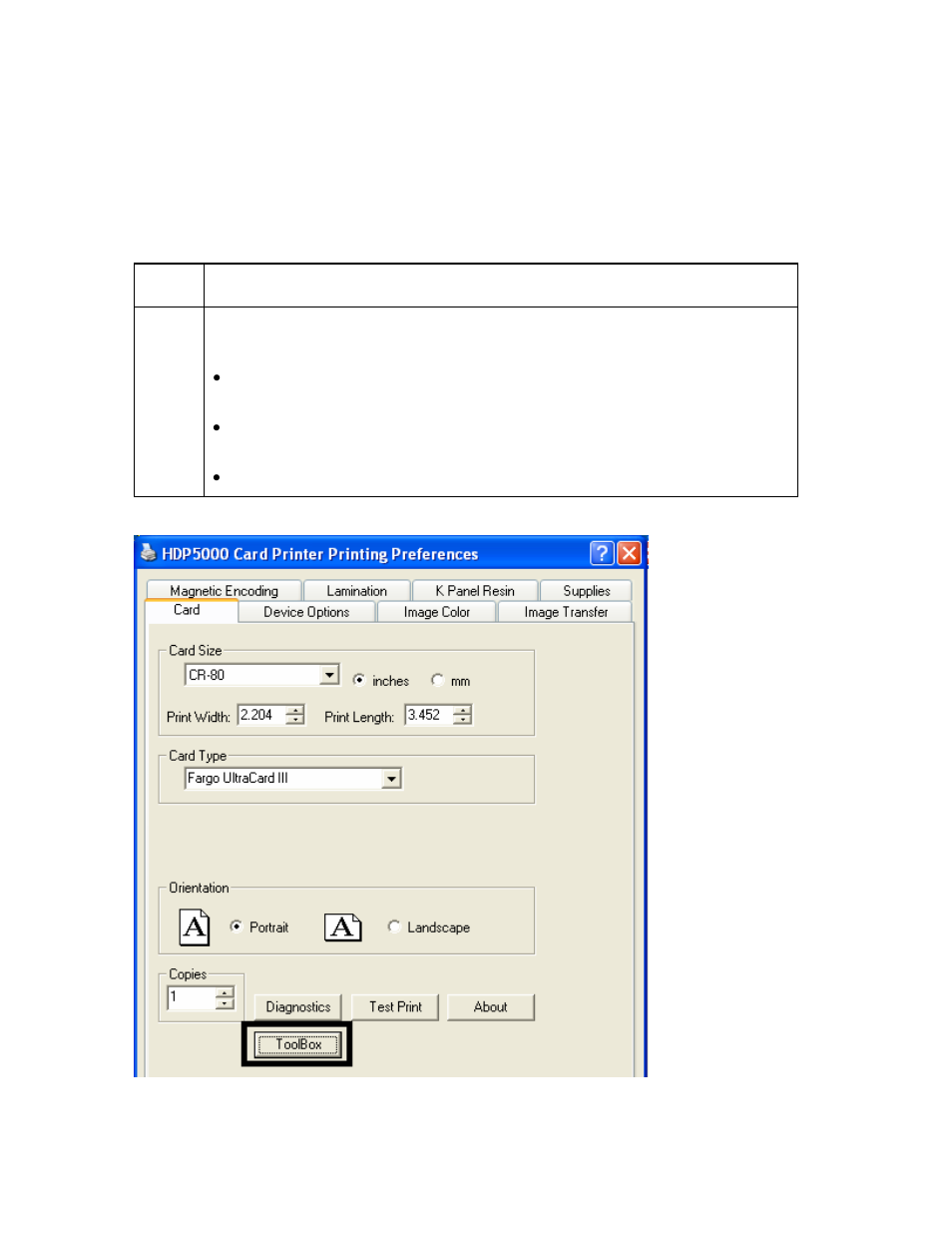 Section 9: toolbox, Accessing the toolbox, Section 9: toolbox -1 | Accessing the toolbox -1 | FARGO electronic HDP5000 User Manual | Page 310 / 401