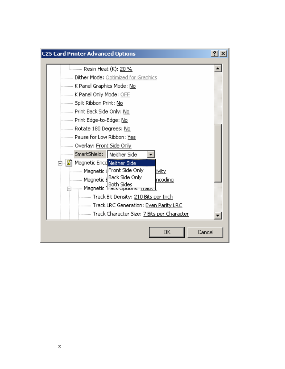 Selecting the smartshield option (continued) | FARGO electronic S000256 User Manual | Page 103 / 181