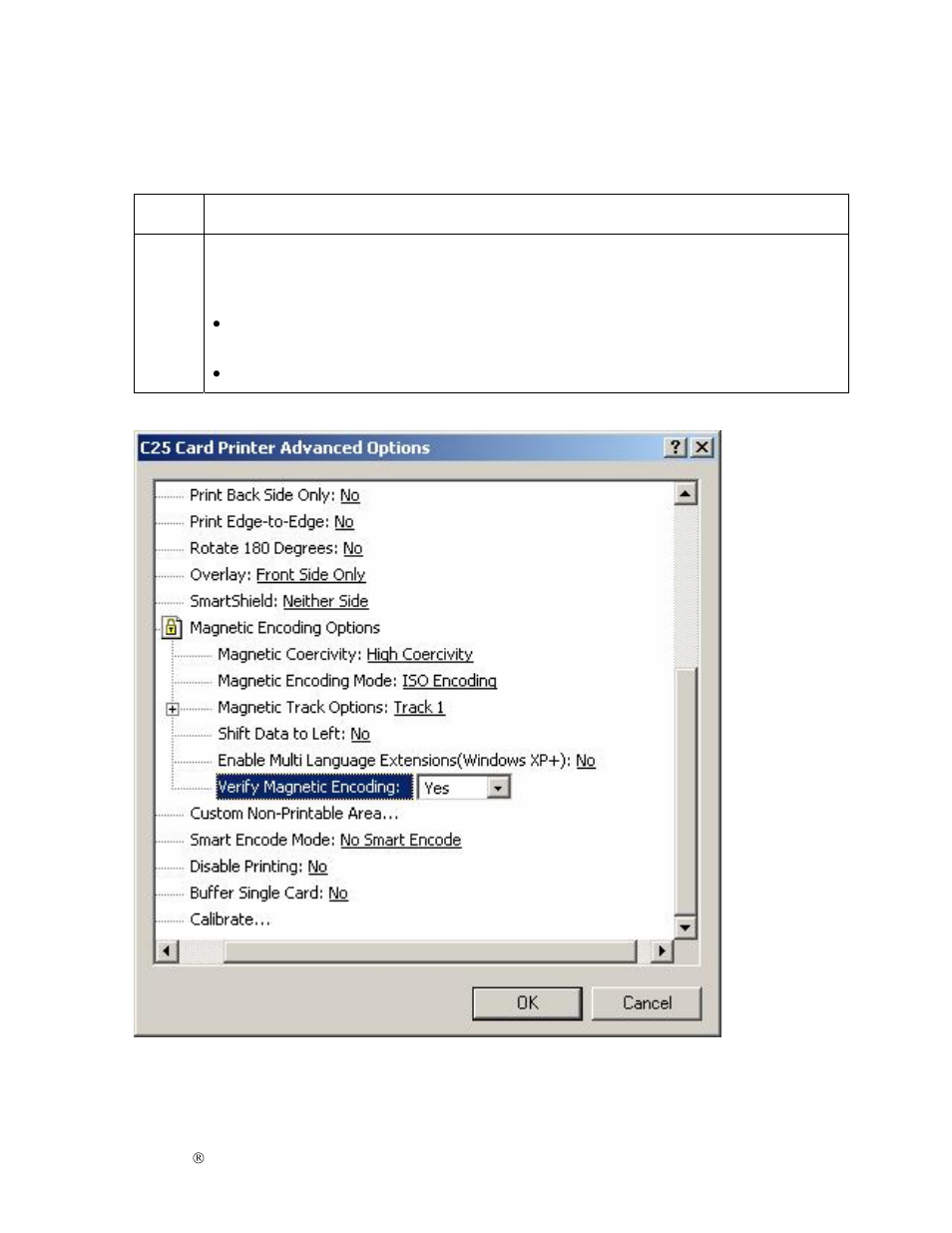 Selecting the verify magnetic encoding option | FARGO electronic S000256 User Manual | Page 115 / 181