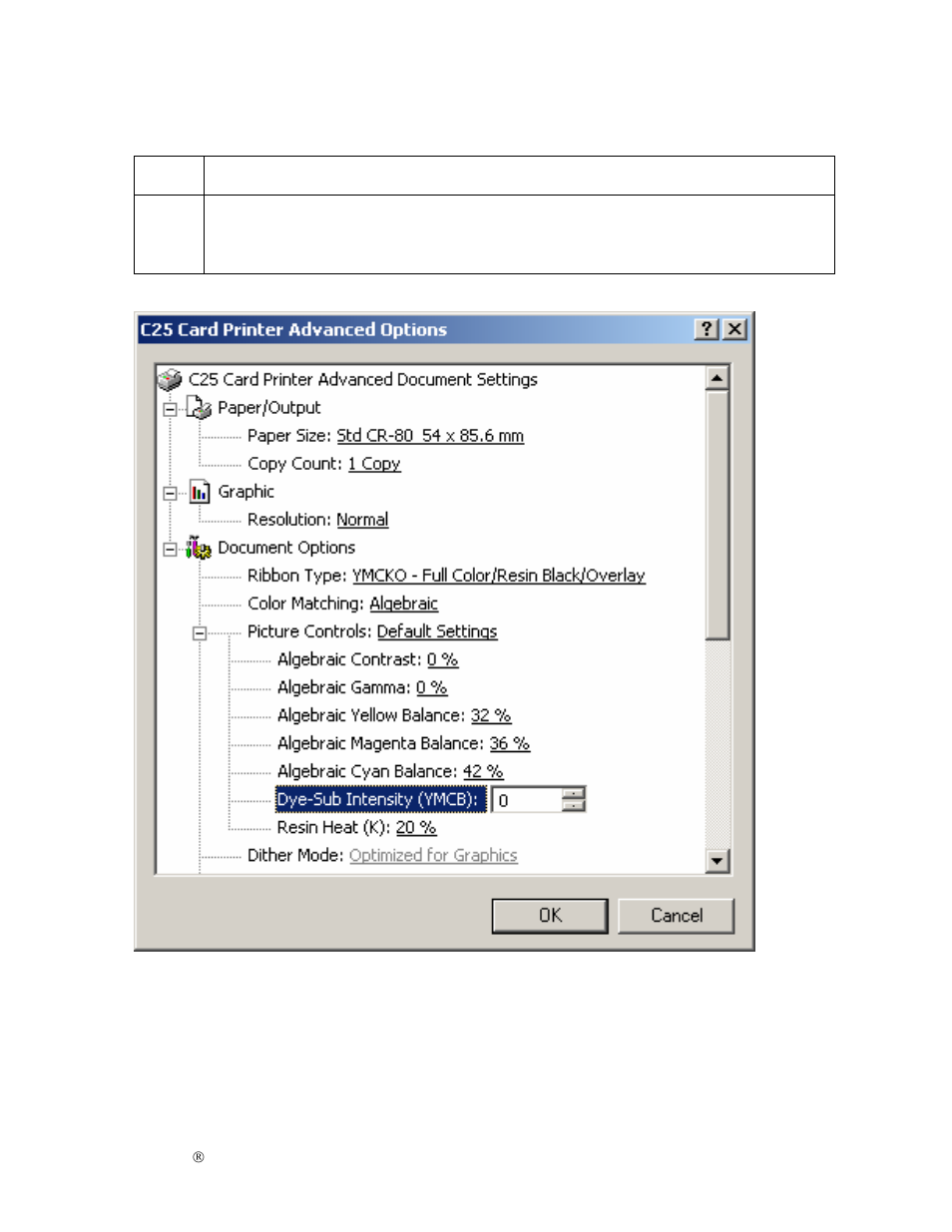 Controlling the dye-sub intensity (ymcb) | FARGO electronic S000256 User Manual | Page 89 / 181