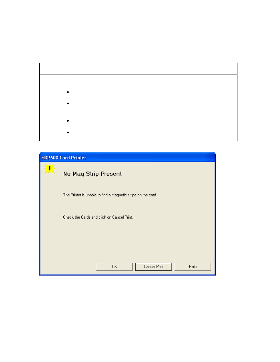 Resolving a no magnetic strip present error, Resolving a no magnetic strip present error -47 | FARGO electronic HDP600-LC CR100 User Manual | Page 147 / 432