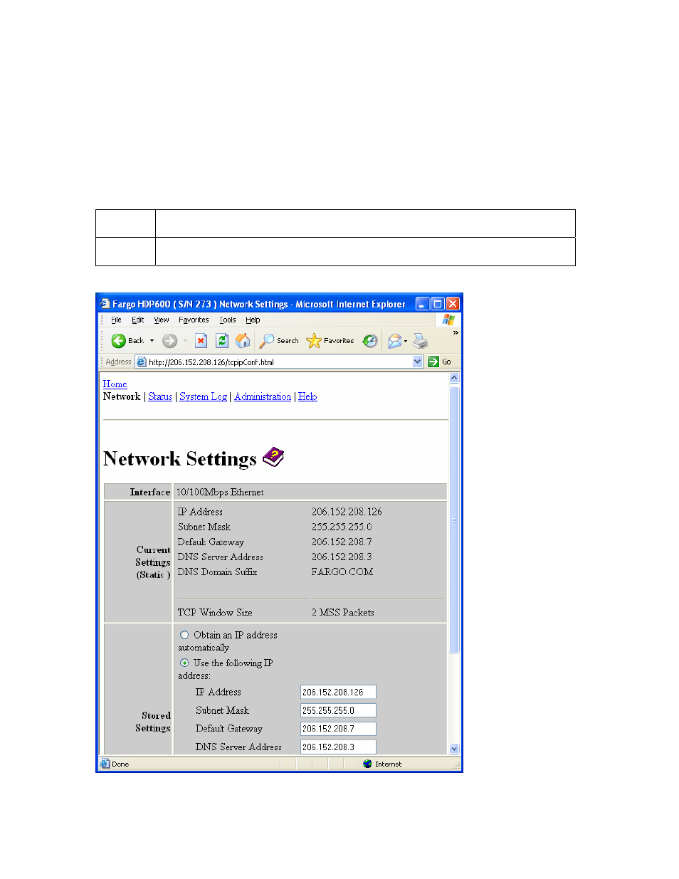 Configuring the network settings, Configuring the network settings -16, Accessing the network settings page | FARGO electronic HDP600-LC CR100 User Manual | Page 212 / 432
