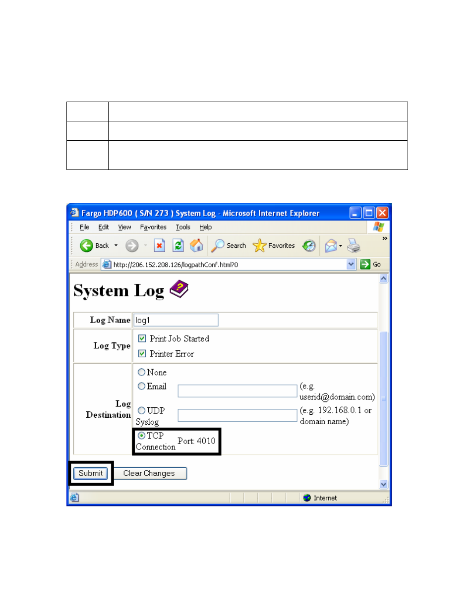 Specifying tcp event logging, Specifying tcp event logging -36 | FARGO electronic HDP600-LC CR100 User Manual | Page 232 / 432