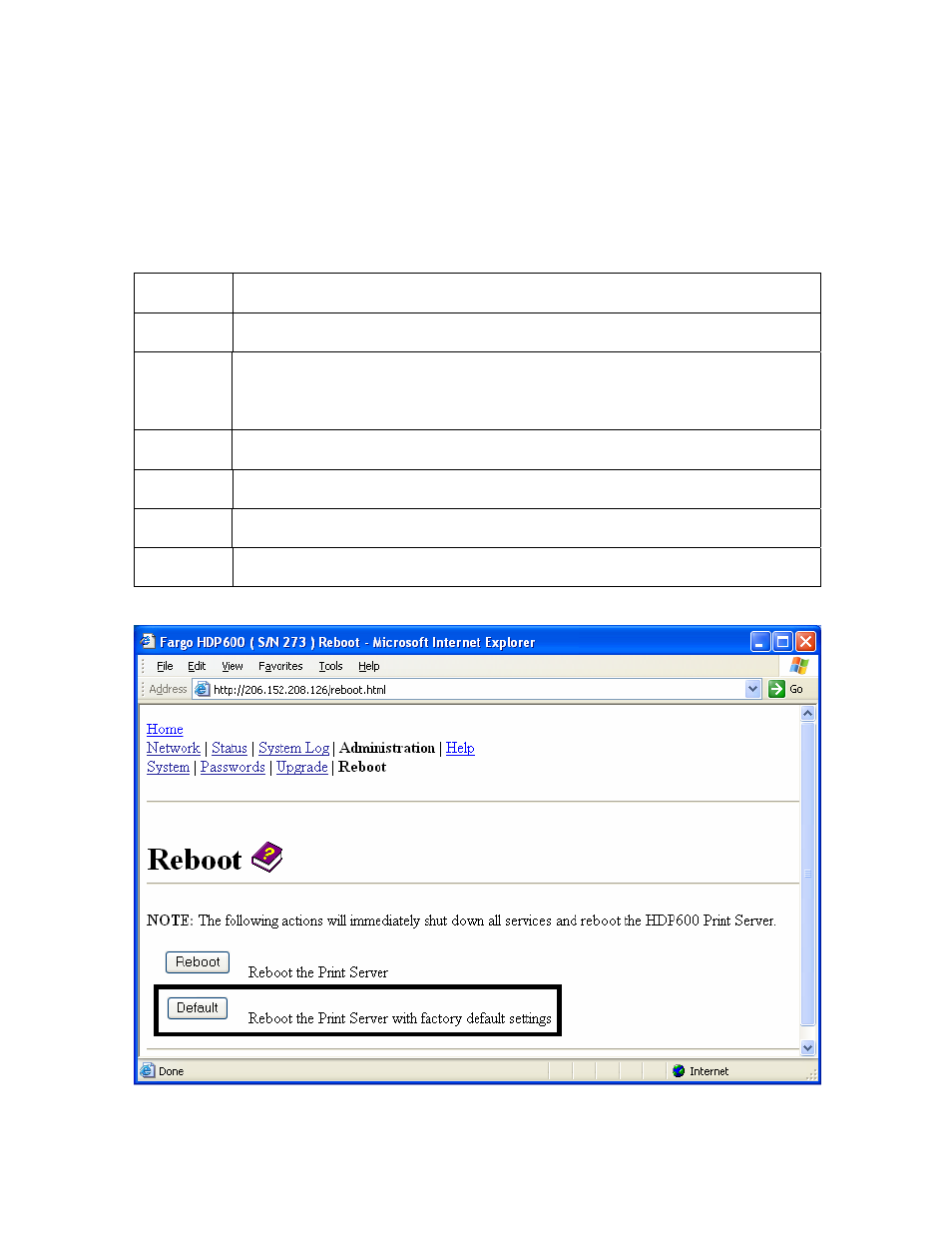 Resetting to default settings, Resetting to default settings -46 | FARGO electronic HDP600-LC CR100 User Manual | Page 242 / 432