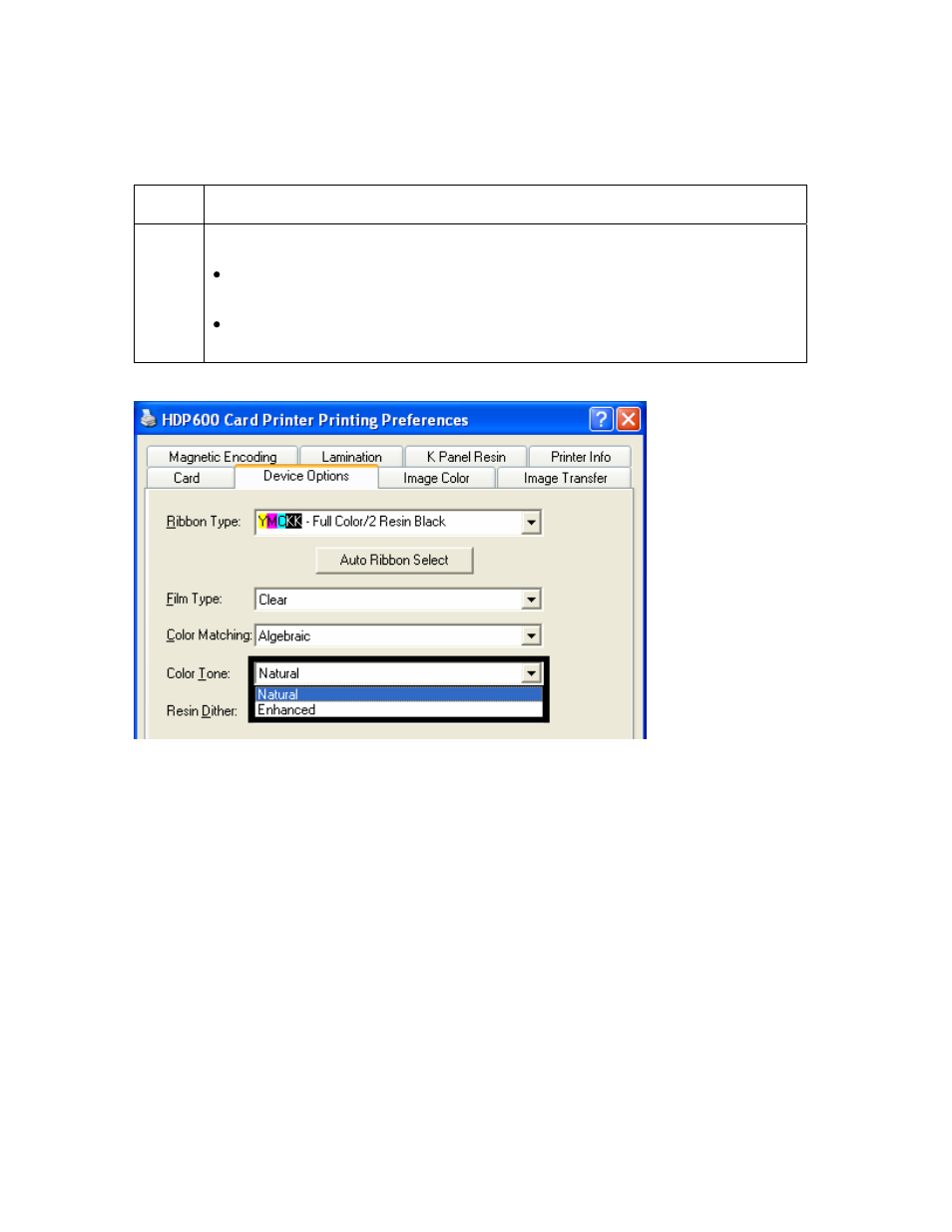 Adjusting for the color tone – natural or enhanced | FARGO electronic HDP600-LC CR100 User Manual | Page 297 / 432