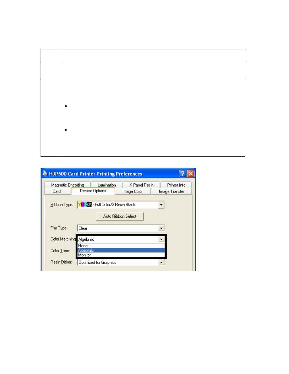 Using the image color tab (continued) | FARGO electronic HDP600-LC CR100 User Manual | Page 308 / 432