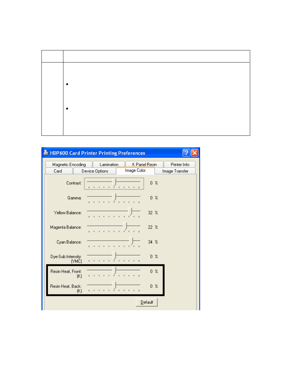 Using the image color tab (continued) | FARGO electronic HDP600-LC CR100 User Manual | Page 310 / 432