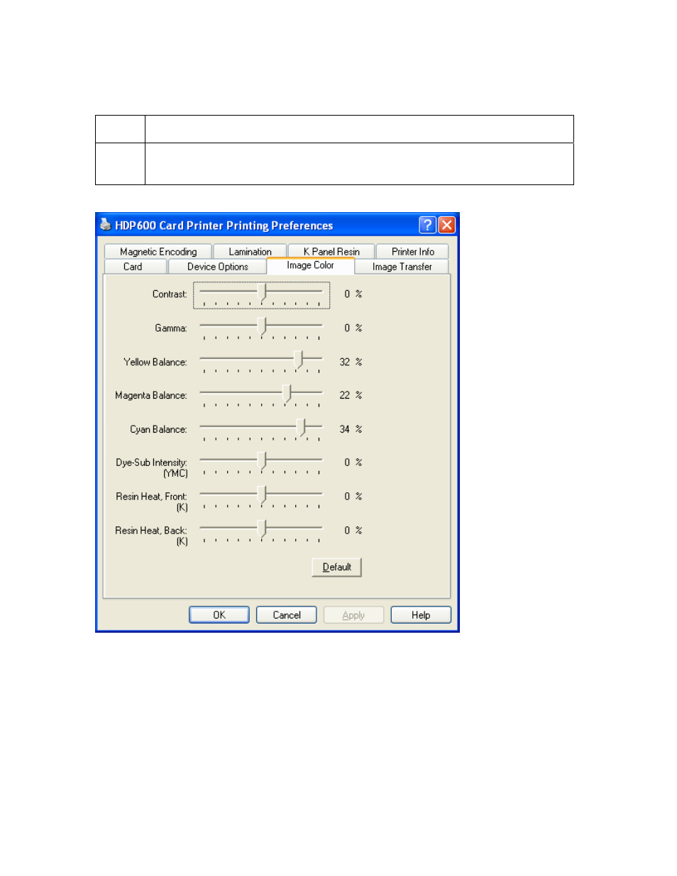 Using the image color tab | FARGO electronic HDP600-LC CR100 User Manual | Page 311 / 432