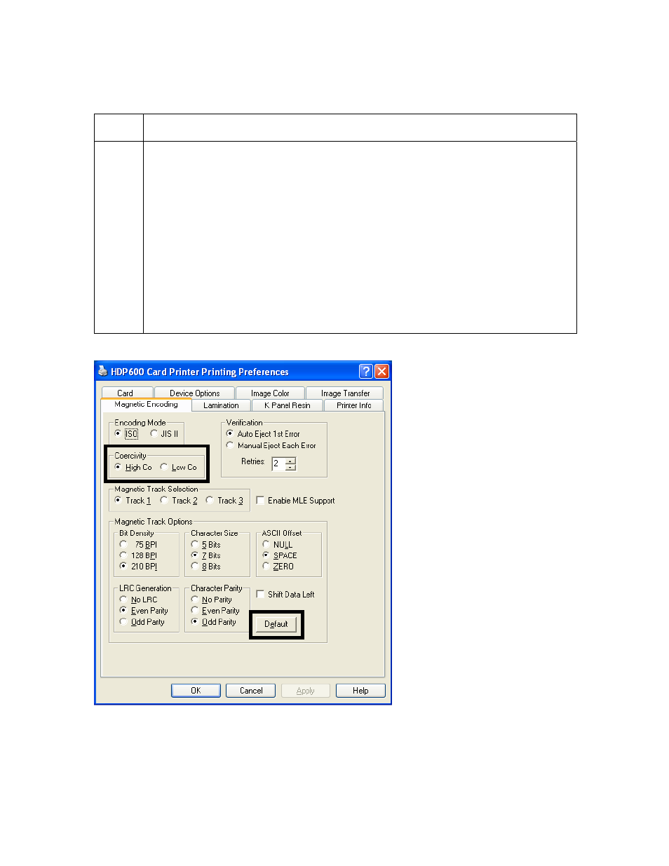 Using the encoding mode option (continued) | FARGO electronic HDP600-LC CR100 User Manual | Page 327 / 432