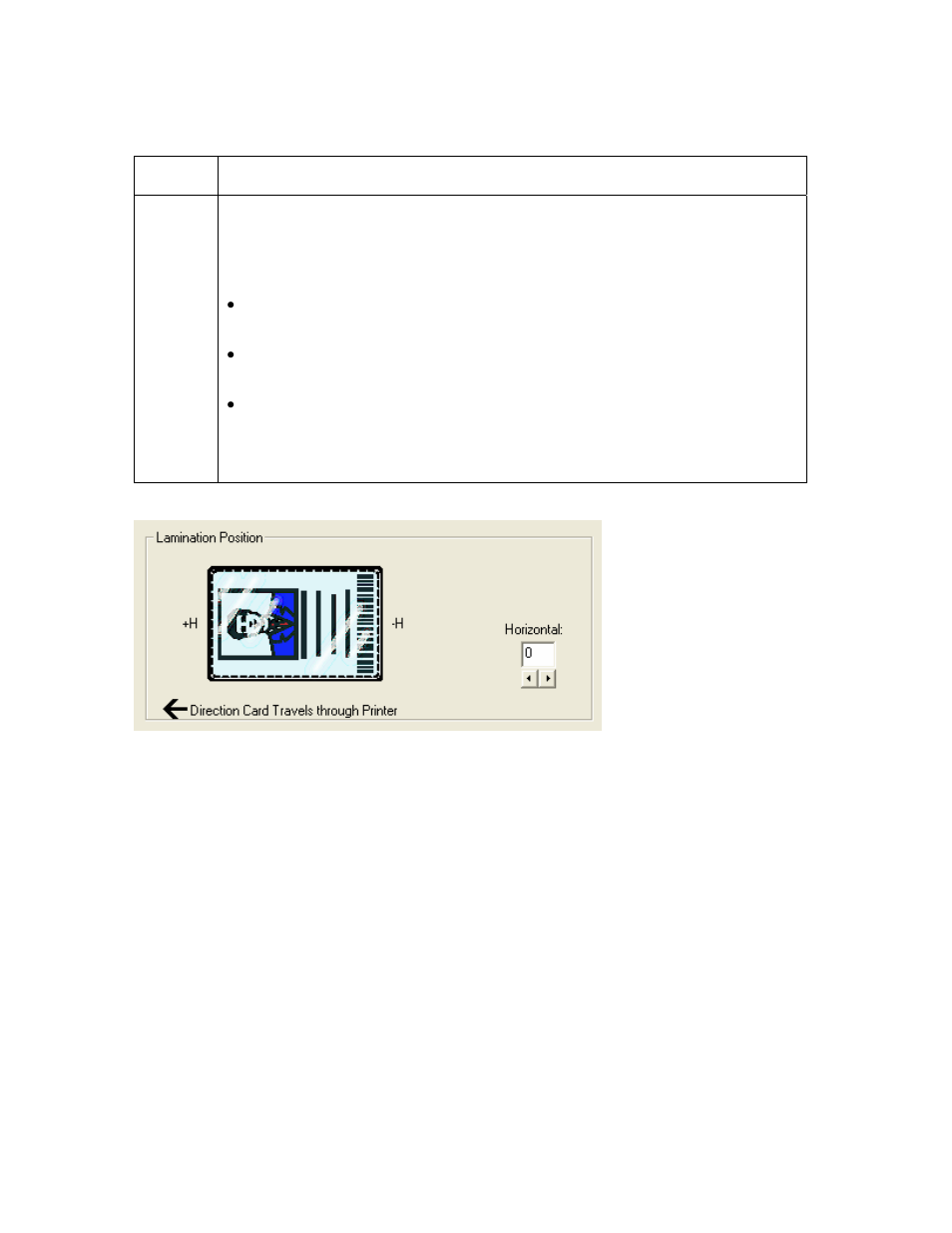 Selecting the lamination position, Selecting the lamination position -73 | FARGO electronic HDP600-LC CR100 User Manual | Page 339 / 432