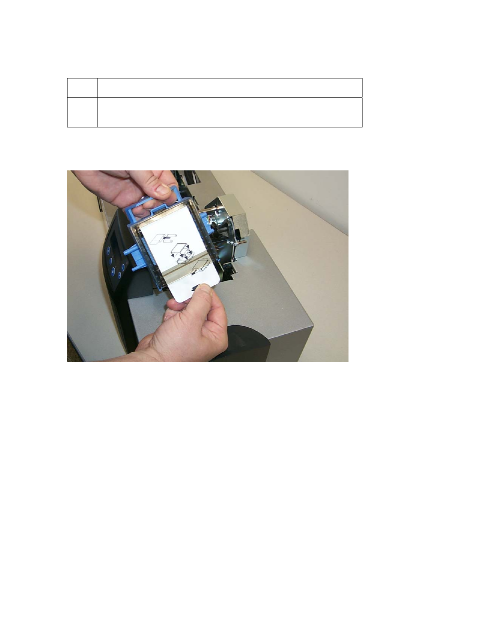 Inserting the card cleaning cartridge, Inserting the card cleaning cartridge -11 | FARGO electronic HDP600-LC CR100 User Manual | Page 57 / 432