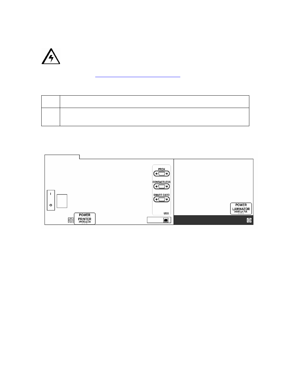 Connecting power to the hdp600 printer, Connecting power to the hdp600 printer -19 | FARGO electronic HDP600-LC CR100 User Manual | Page 65 / 432