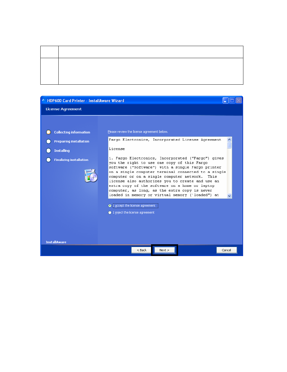 Installing the hdp600 printer driver (cont.) | FARGO electronic HDP600-LC CR100 User Manual | Page 77 / 432
