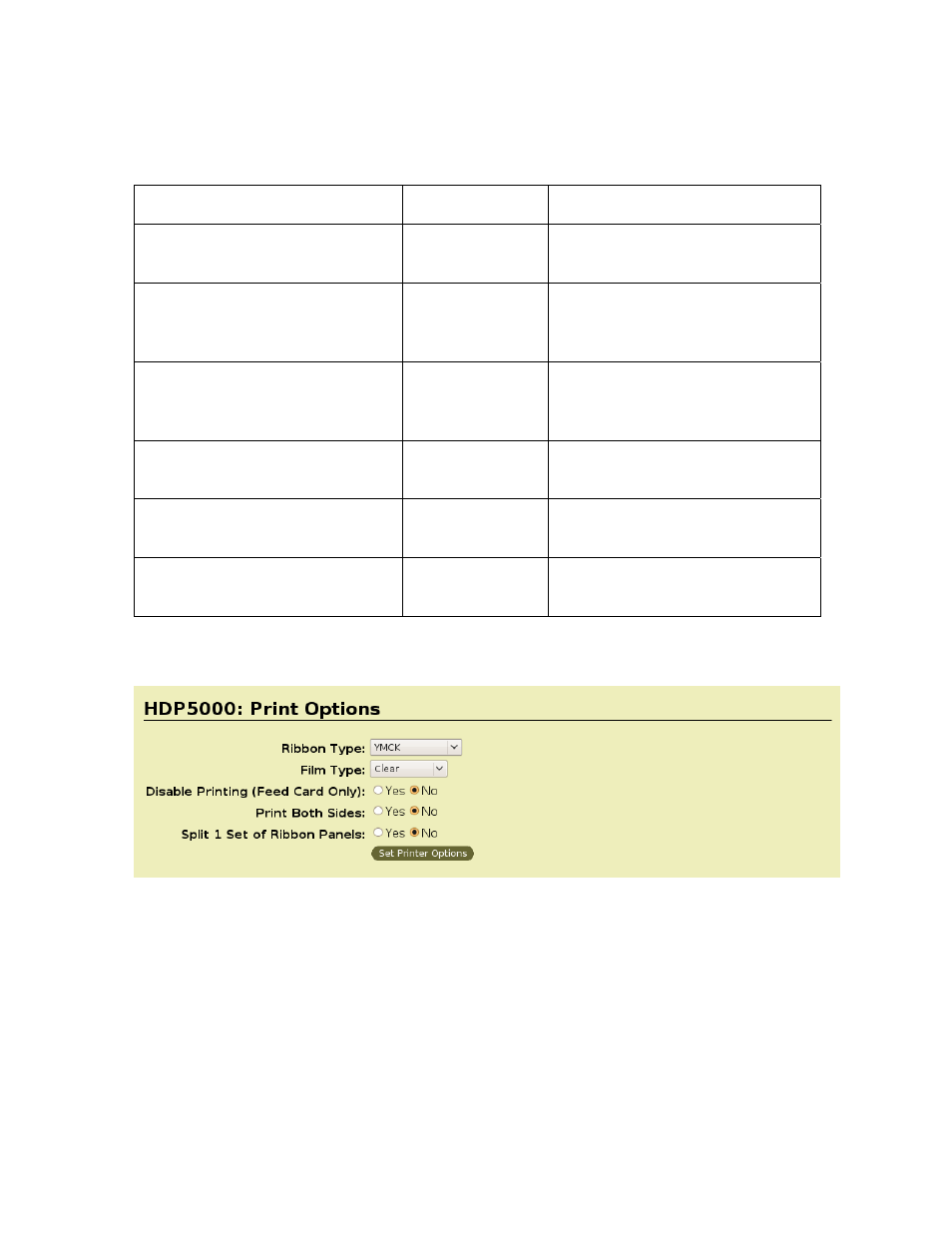Selecting the supported ribbon types, Selecting the supported ribbon types 12 | HID FARGO HDP5000 User Guide User Manual | Page 12 / 44
