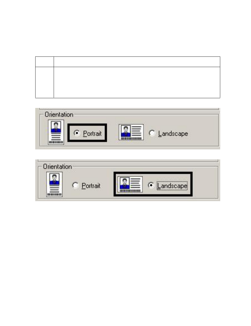 Selecting the orientation (portrait or landscape) | FARGO electronic L000286 User Manual | Page 139 / 215