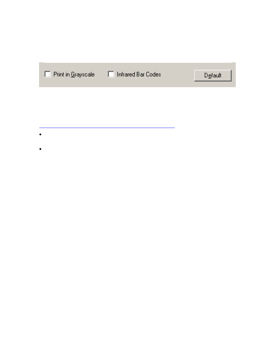 Selecting the print in grayscale checkbox -46, Selecting the infrared bar codes checkbox -46, Selecting the print in grayscale checkbox | Selecting the infrared bar codes checkbox | FARGO electronic L000286 User Manual | Page 145 / 215