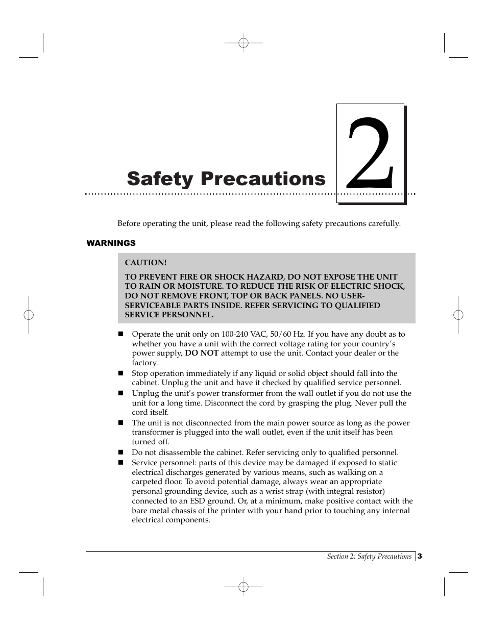 Safety precautions | FARGO electronic Pro-L User Manual | Page 8 / 98