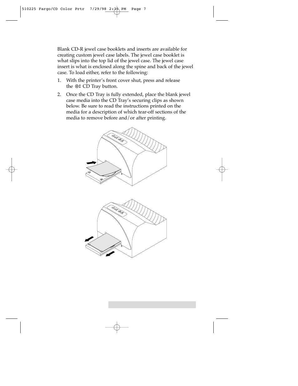 FARGO electronic CD Color Printer User Manual | Page 10 / 53