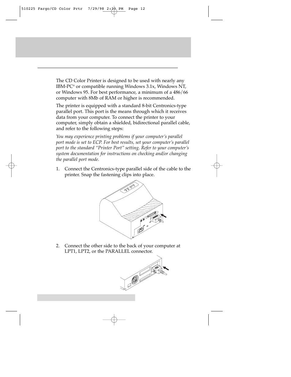 FARGO electronic CD Color Printer User Manual | Page 15 / 53