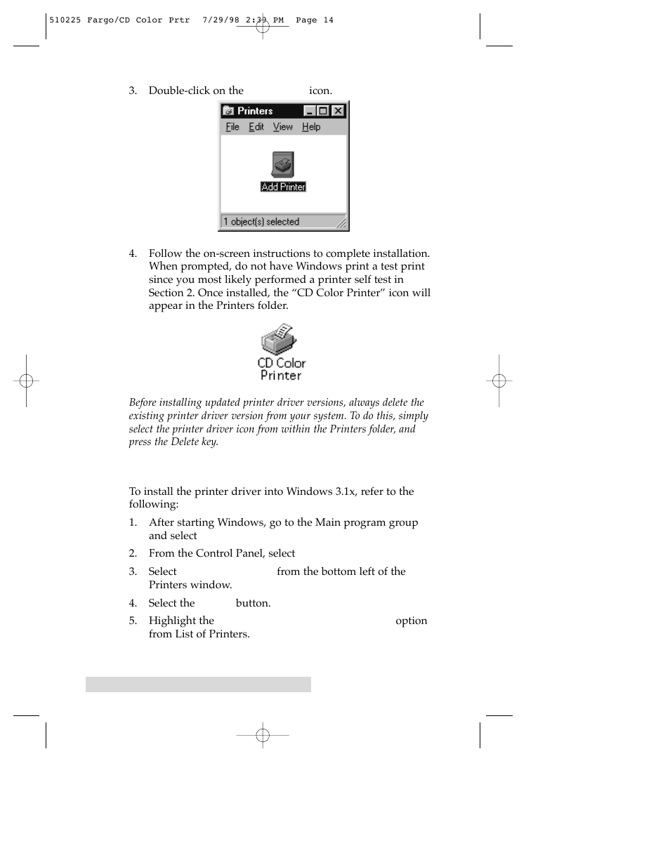 FARGO electronic CD Color Printer User Manual | Page 17 / 53