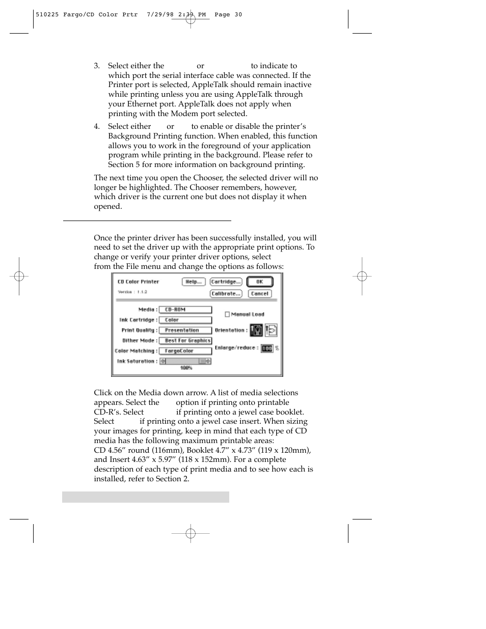 FARGO electronic CD Color Printer User Manual | Page 33 / 53
