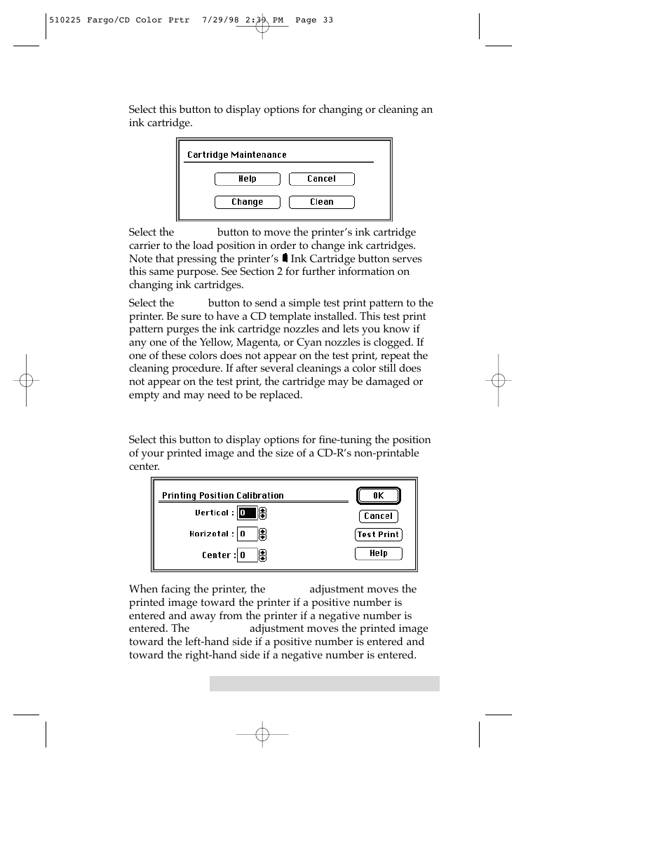 FARGO electronic CD Color Printer User Manual | Page 36 / 53
