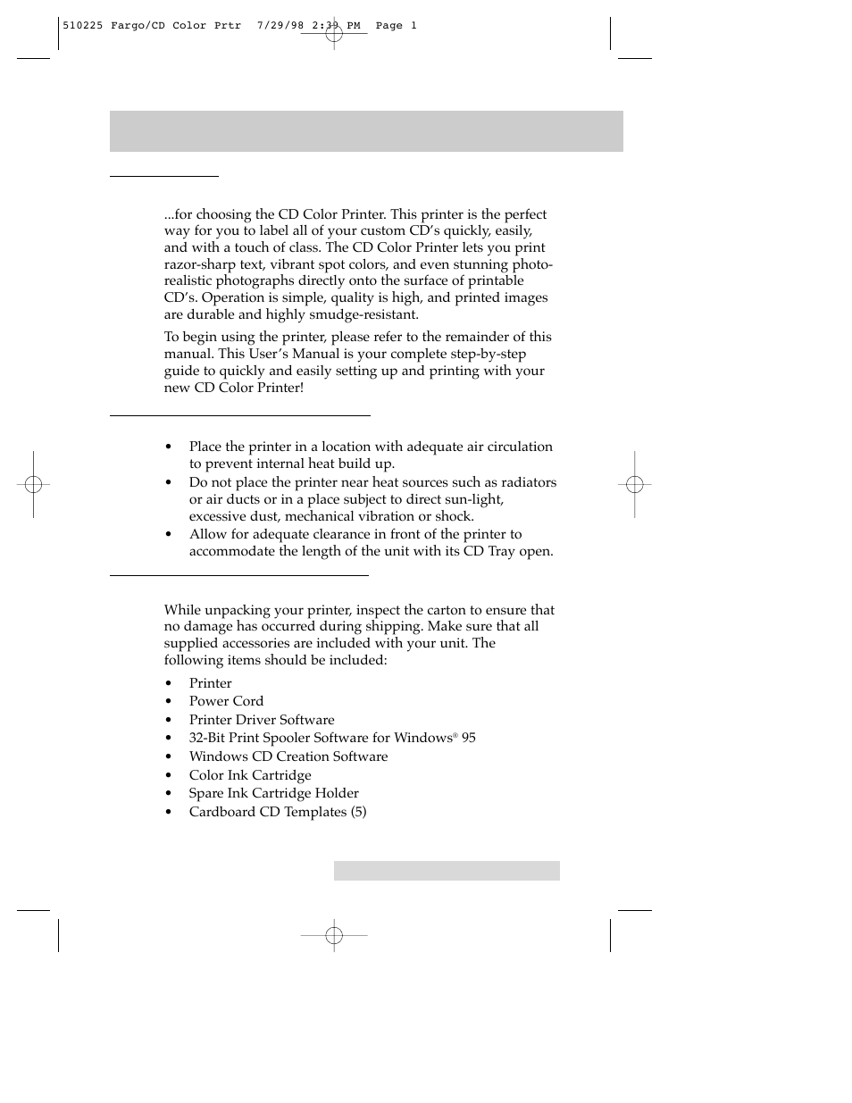 FARGO electronic CD Color Printer User Manual | Page 4 / 53