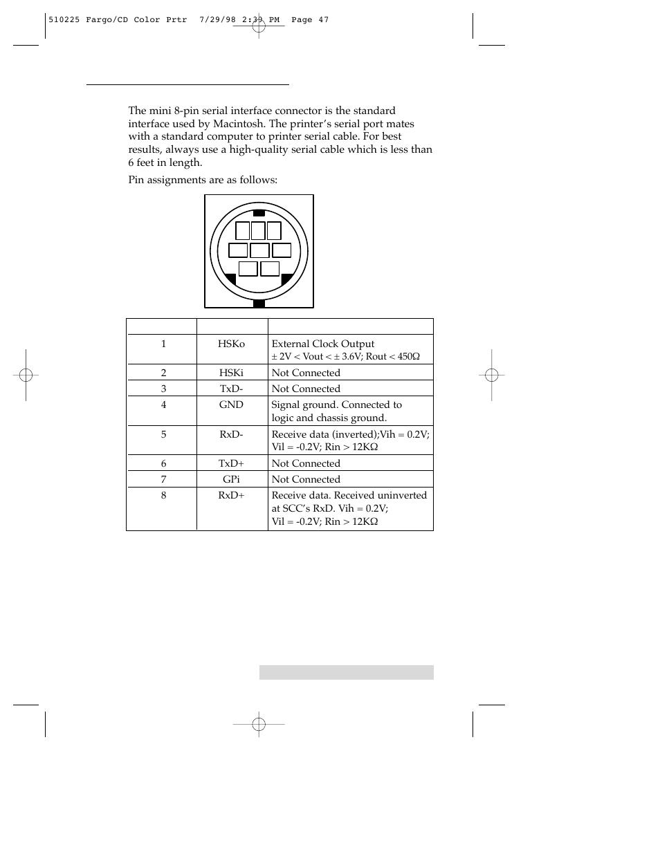 FARGO electronic CD Color Printer User Manual | Page 50 / 53