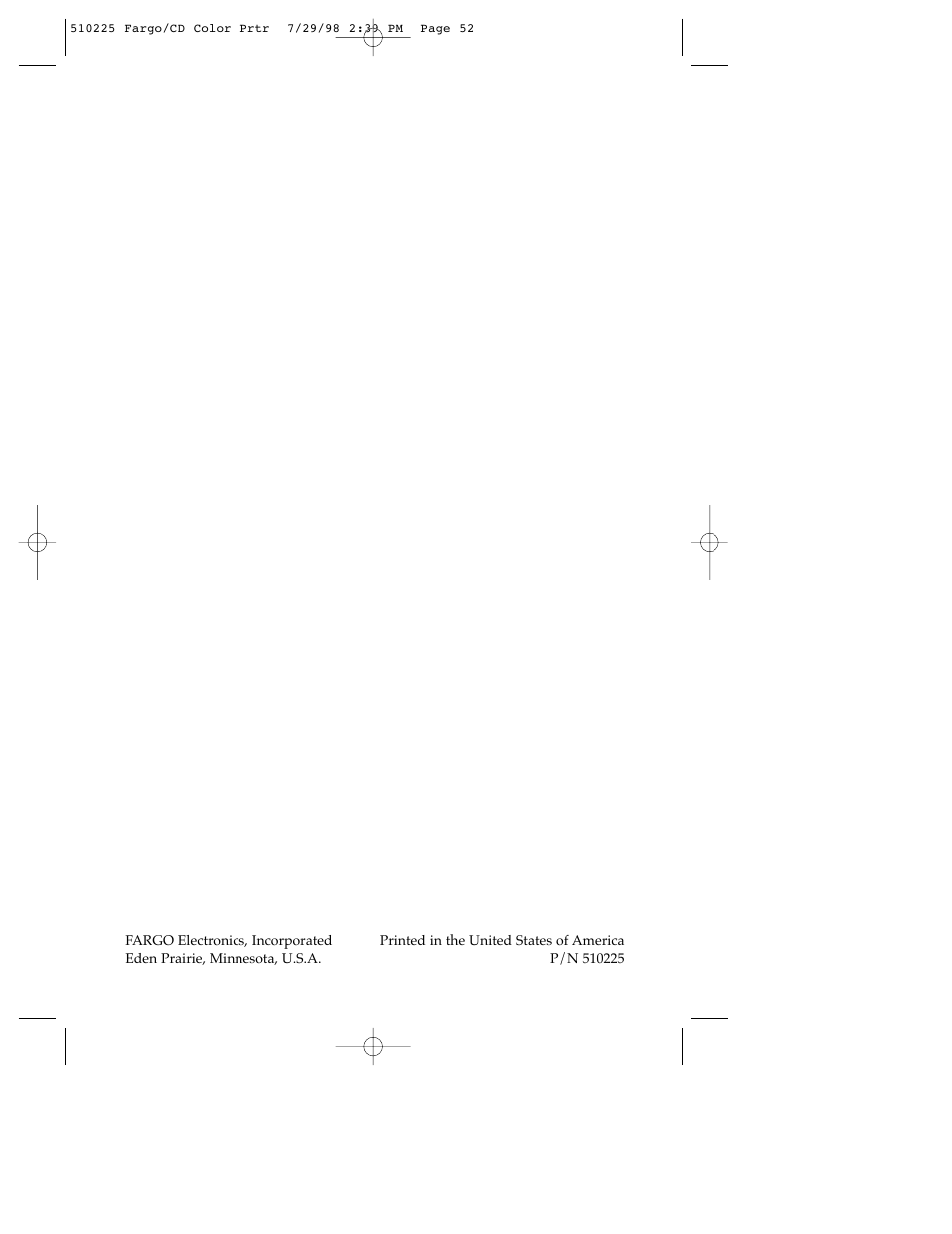 FARGO electronic CD Color Printer User Manual | Page 53 / 53
