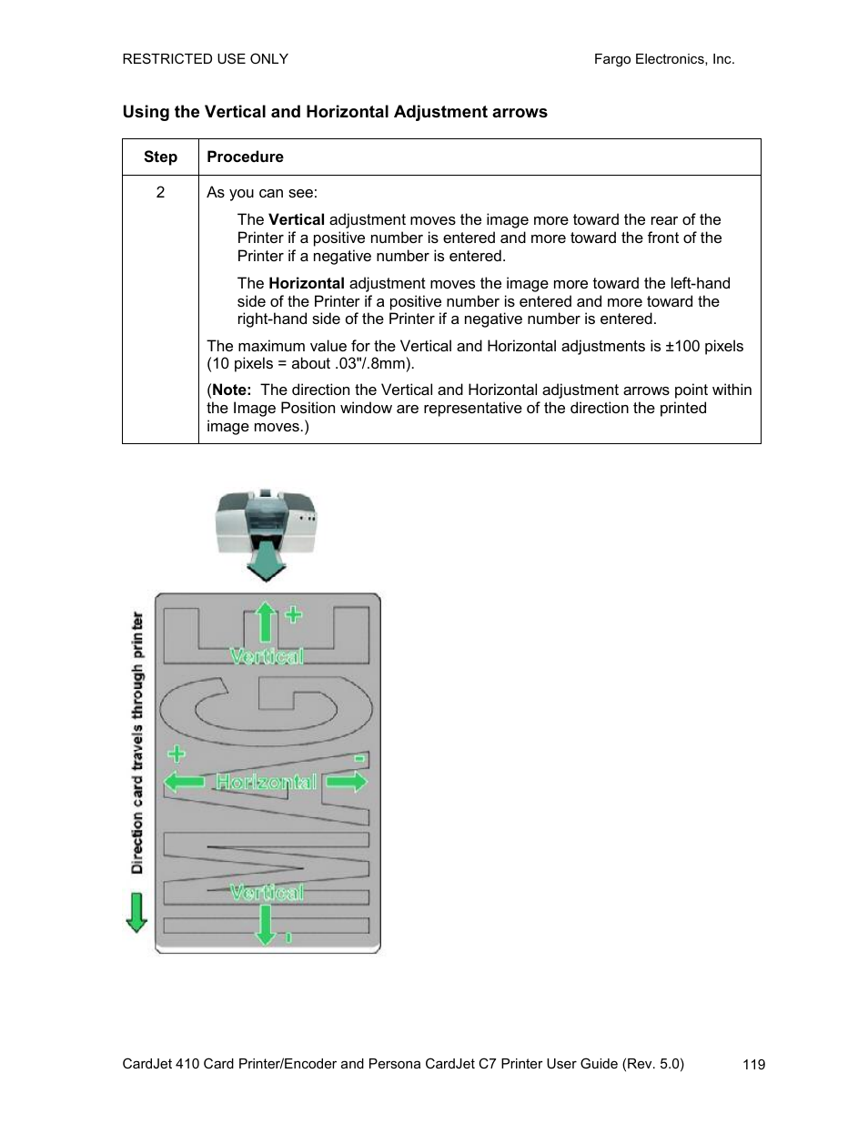 Selecting the magnetic encoding, Tab (both 410/c7 models) | FARGO electronic 410 User Manual | Page 119 / 184
