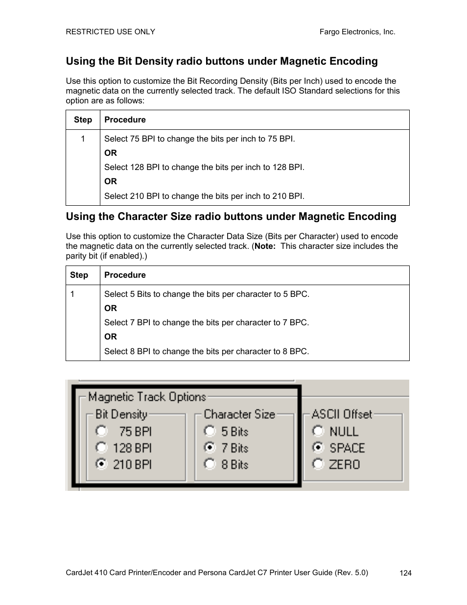 FARGO electronic 410 User Manual | Page 124 / 184