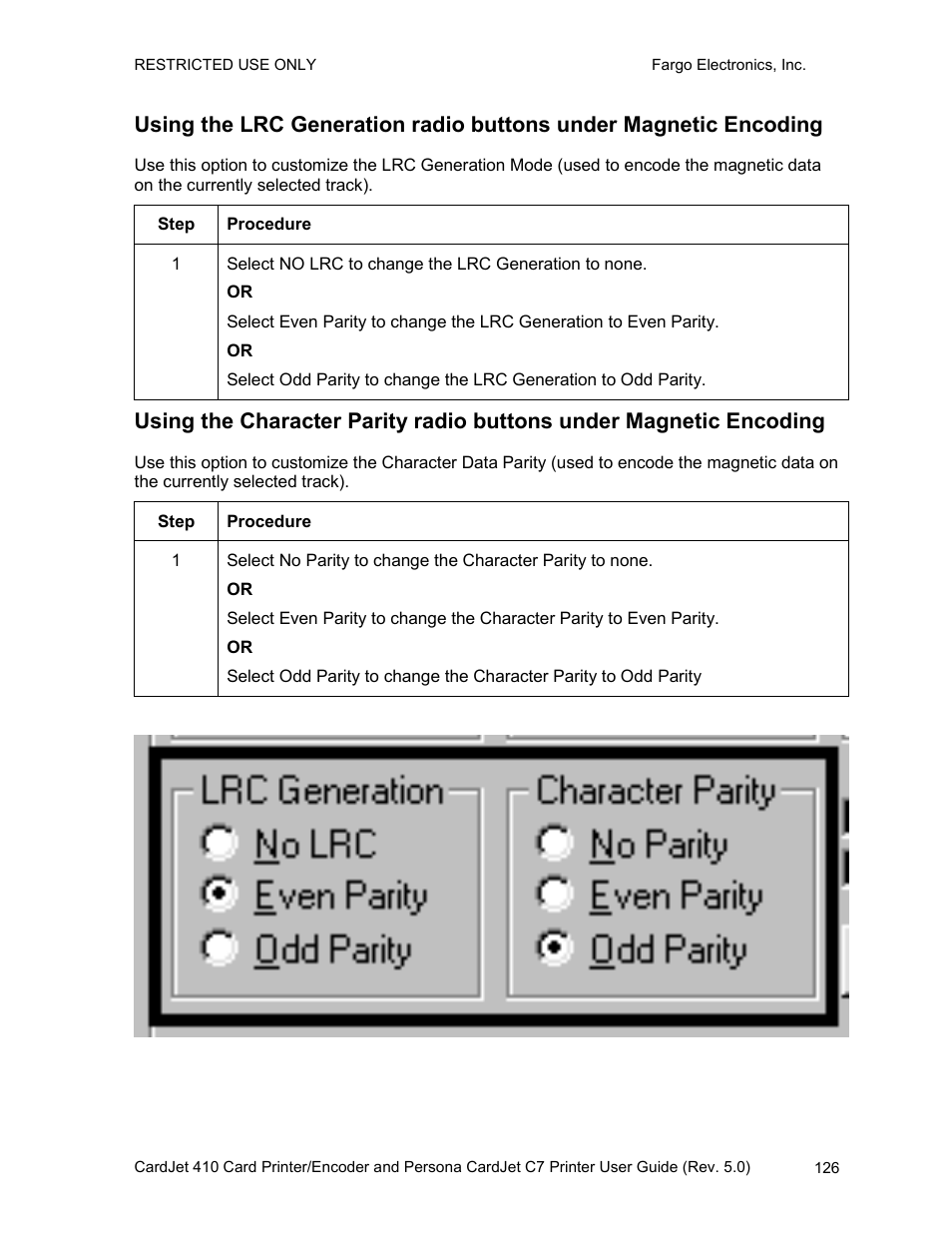 FARGO electronic 410 User Manual | Page 126 / 184