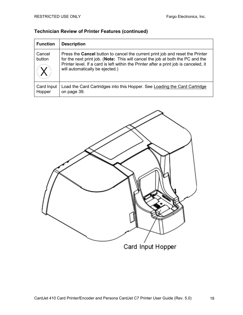 Technician review of printer features (continued) | FARGO electronic 410 User Manual | Page 18 / 184