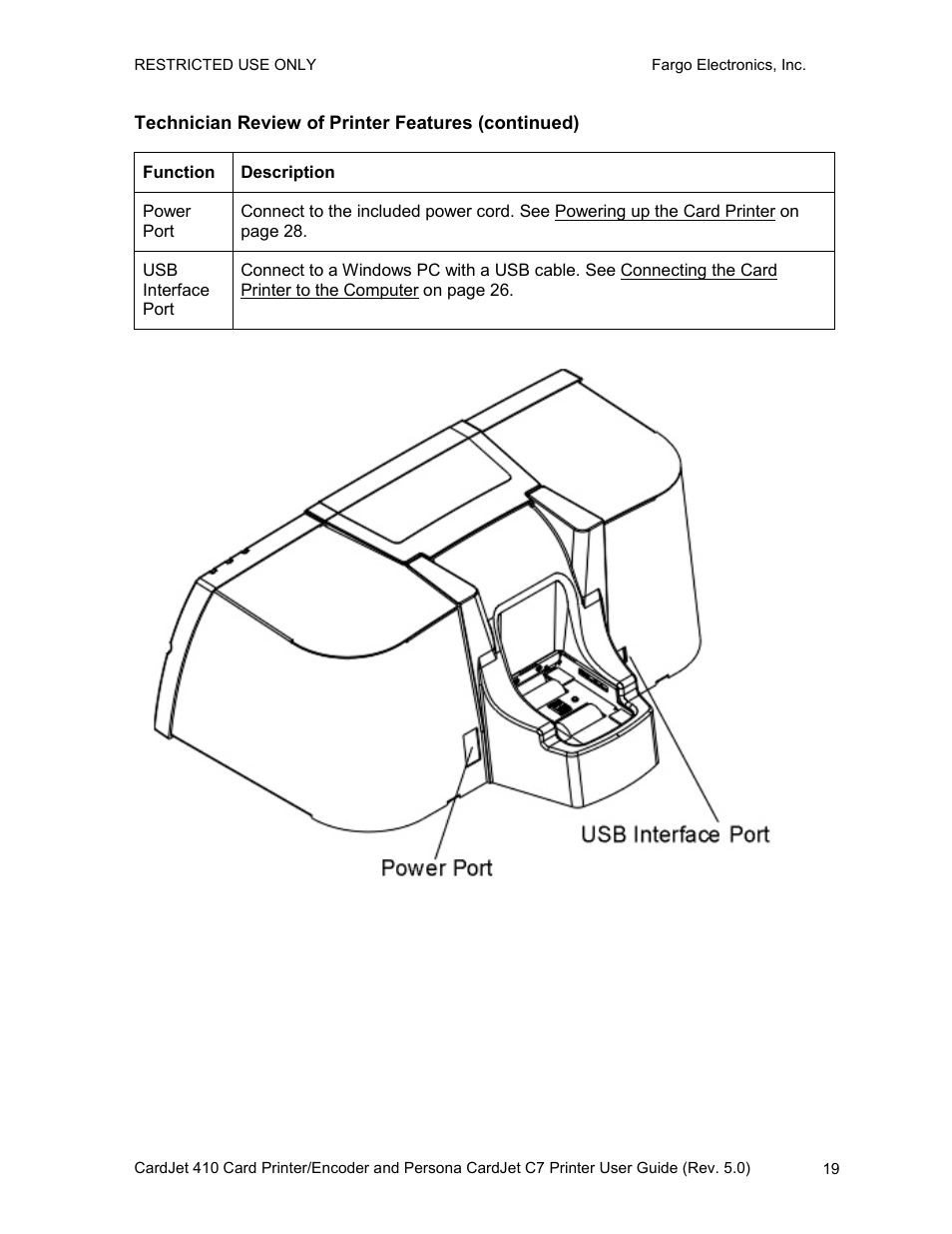 Technician review of printer features (continued) | FARGO electronic 410 User Manual | Page 19 / 184