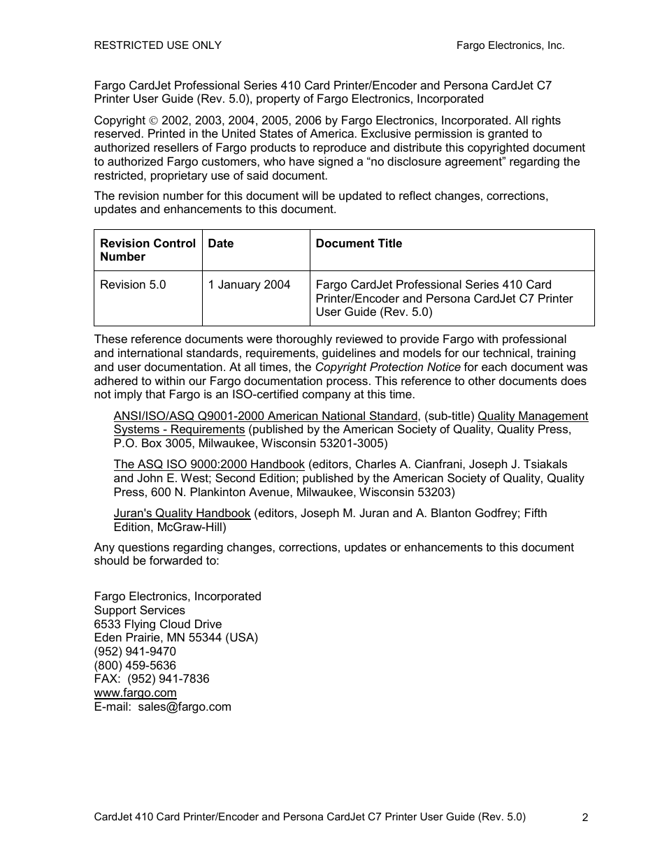 Introduction to cardjet | FARGO electronic 410 User Manual | Page 2 / 184