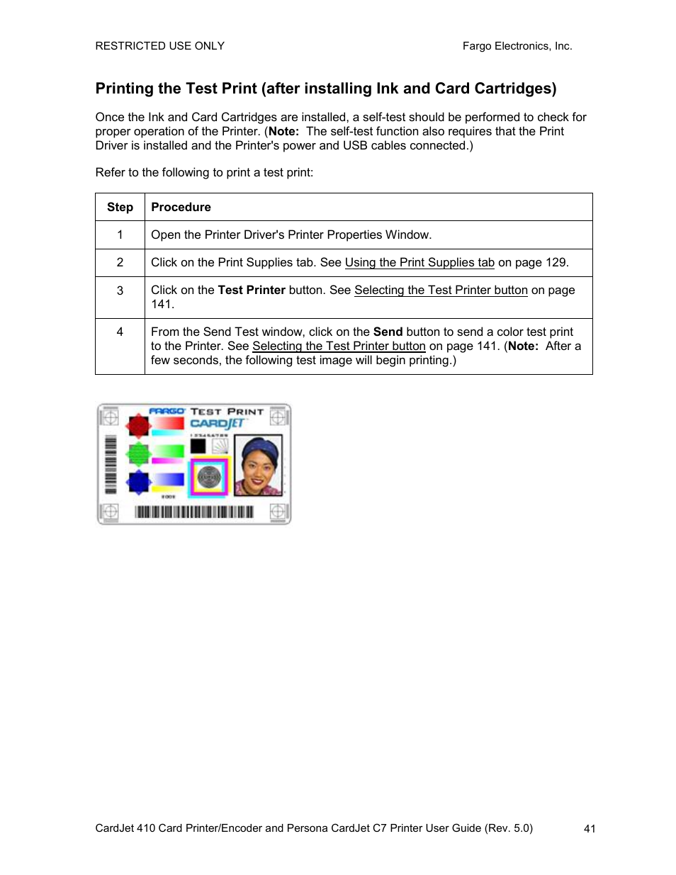 FARGO electronic 410 User Manual | Page 41 / 184