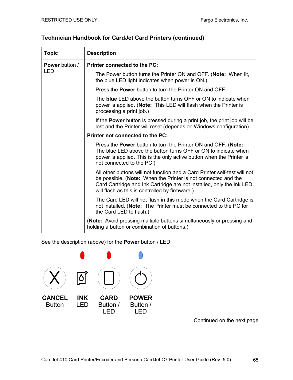 FARGO electronic 410 User Manual | Page 65 / 184