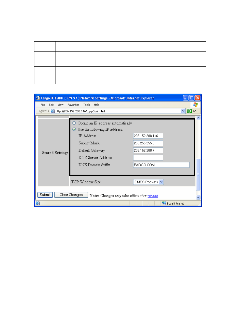 Changing to the static ip address mode (continued) | FARGO electronic FARGO DTC 400 User Manual | Page 131 / 322
