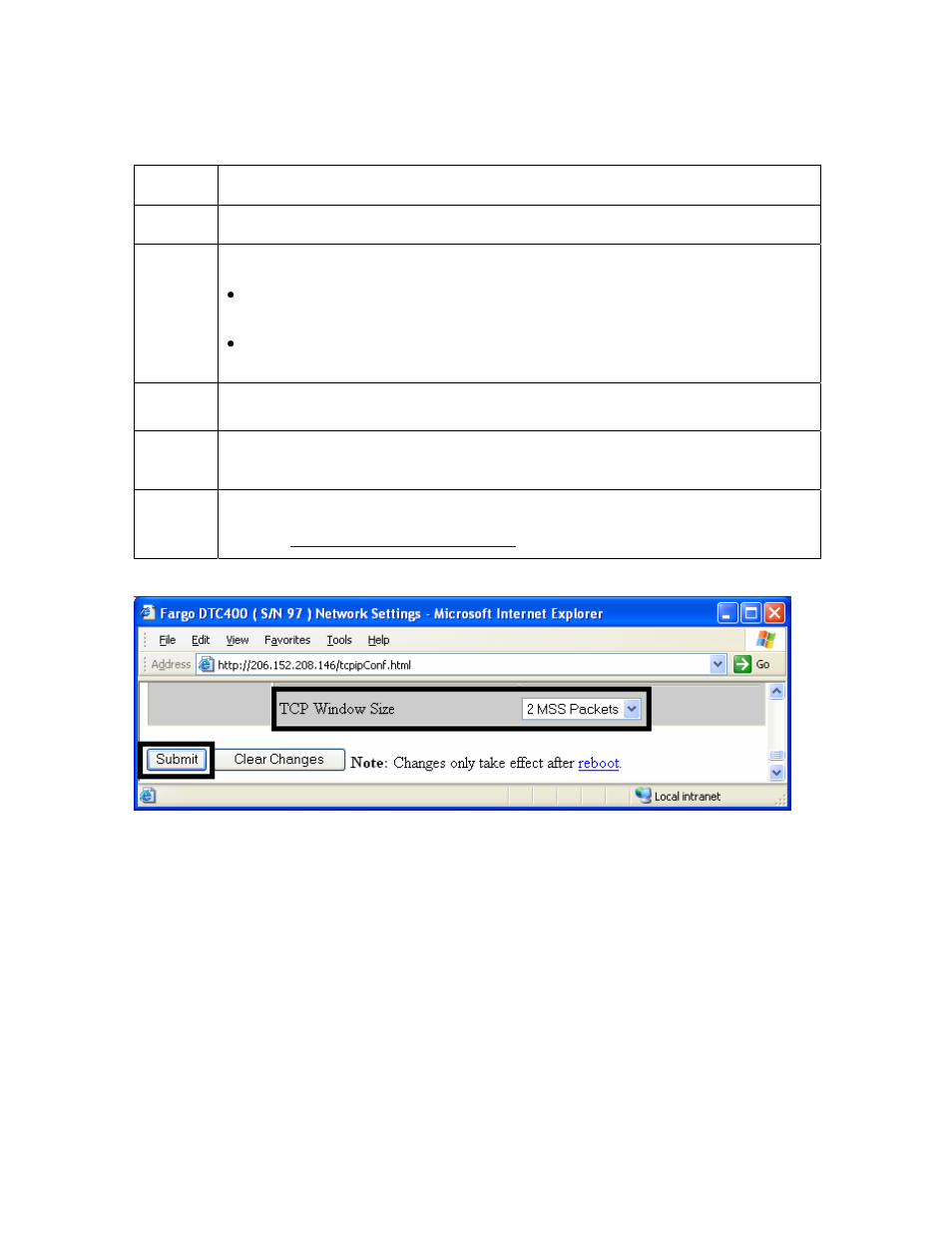 Entering the tcp window size, Entering the tcp window size -21 | FARGO electronic FARGO DTC 400 User Manual | Page 132 / 322