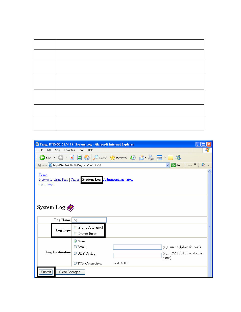 Selecting the log type, Selecting the log type -33 | FARGO electronic FARGO DTC 400 User Manual | Page 144 / 322